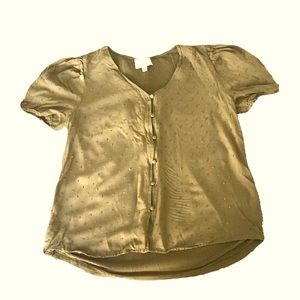Cute olive green top, with slightly puffed sleeves, never worn.